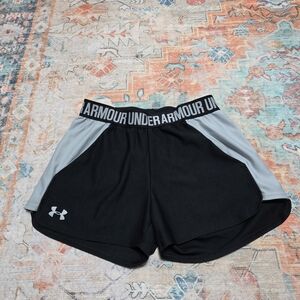 Under Armour Black and Gray Athletic Shorts